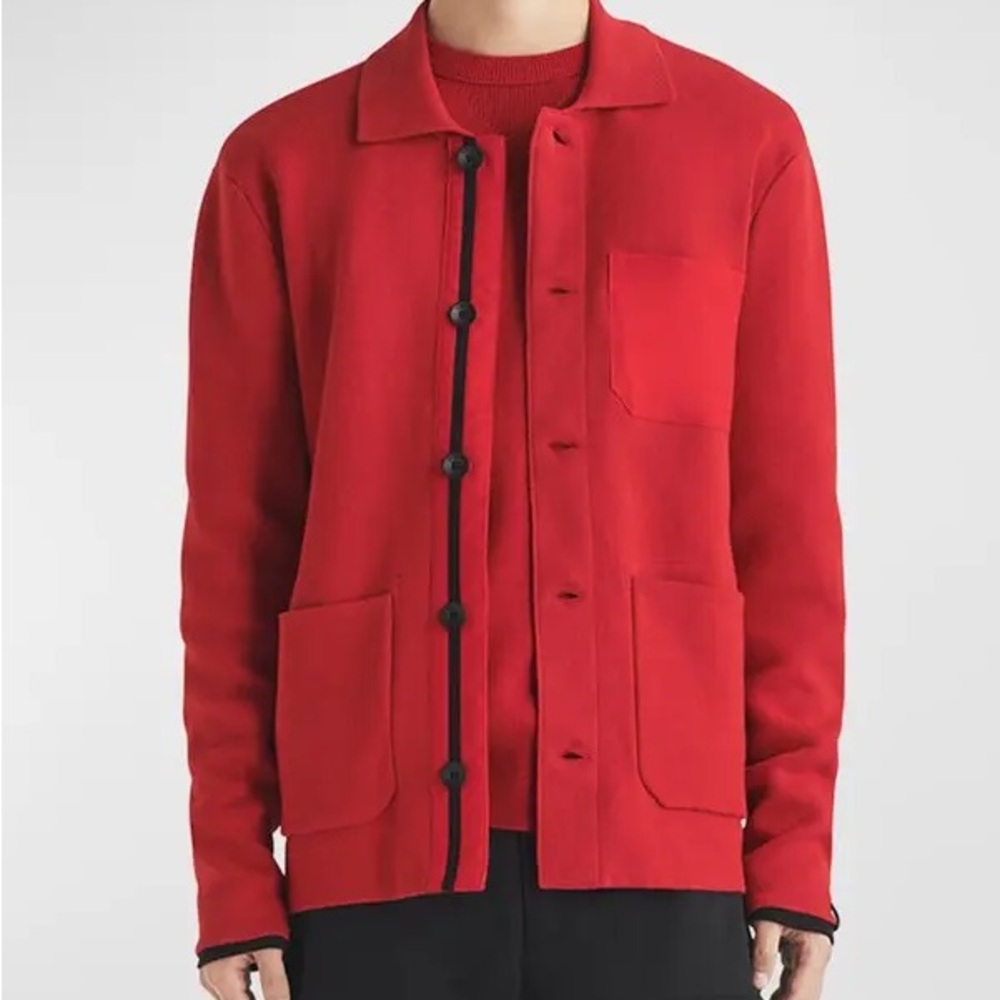 rag & bone Red Lightweight Shirt Jacket